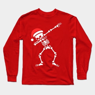 Dabbing Christmas Skeleton Long Sleeve T-Shirt